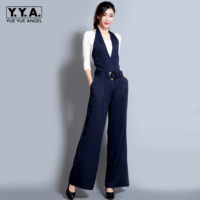 2020 Spring New Casual Trousers Black Slim Jumpsuit Wide Leg Pants Hanging Neck Bib Jumpsuit Ladies With Sashes Jumpsuits Loose, White
2020 Spring New Casual Trousers Black Slim Jumpsuit Wide Leg Pants Hanging Neck Bib Jumpsuit Ladies With Sashes Jumpsuits Loose, White
