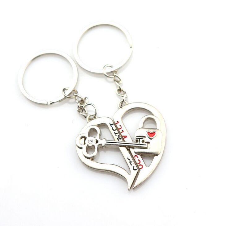 Creative Alloy Keychain Personality heart shape couple key chain lovers pendant key ring key chain 200, Silver
Creative Alloy Keychain Personality heart shape couple key chain lovers pendant key ring key chain 200, Silver