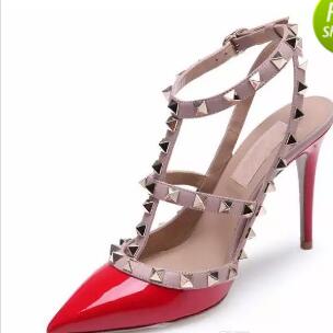 women high heels sandals wedding shoes Patent Leather rivets Sandals Women Studded Strappy Dress Shoes v high heel Shoes +logo +box, Lilac
women high heels sandals wedding shoes Patent Leather rivets Sandals Women Studded Strappy Dress Shoes v high heel Shoes +logo +box, Lilac