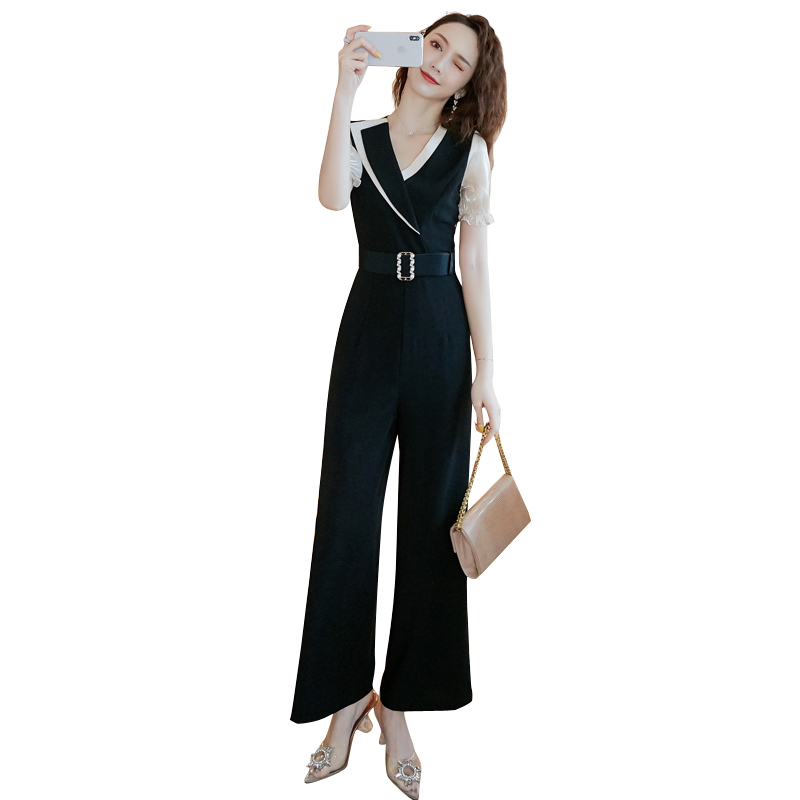 Jumpsuits wide-legged pants height fashionable suit new jumper women slim outfit office belt V neck good quality business black
Jumpsuits wide-legged pants height fashionable suit new jumper women slim outfit office belt V neck good quality business black