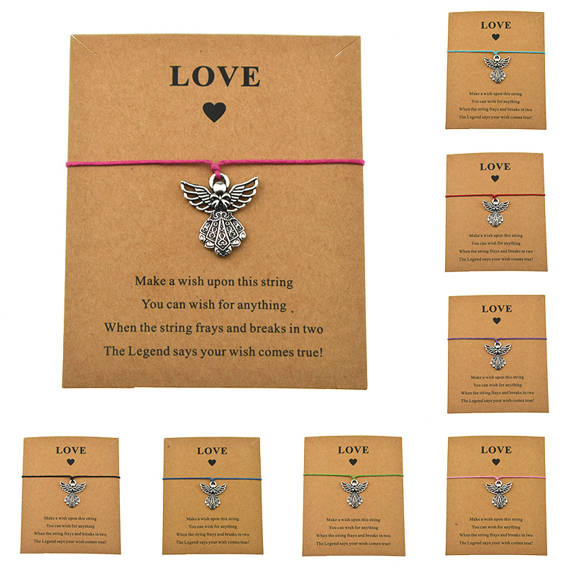 New Vintage Guardian Angel Charm Adjustable String Bracelets For Lovers Women Men Lucky Birthday Gifts Love Card Jewelry
New Vintage Guardian Angel Charm Adjustable String Bracelets For Lovers Women Men Lucky Birthday Gifts Love Card Jewelry