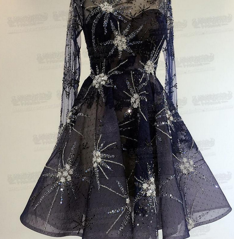 Elie Saab Plus Size Prom Dresses Party Evening Wear Tulle Beaded Sequins Short Backless Gowns Formal Dress Cocktail
