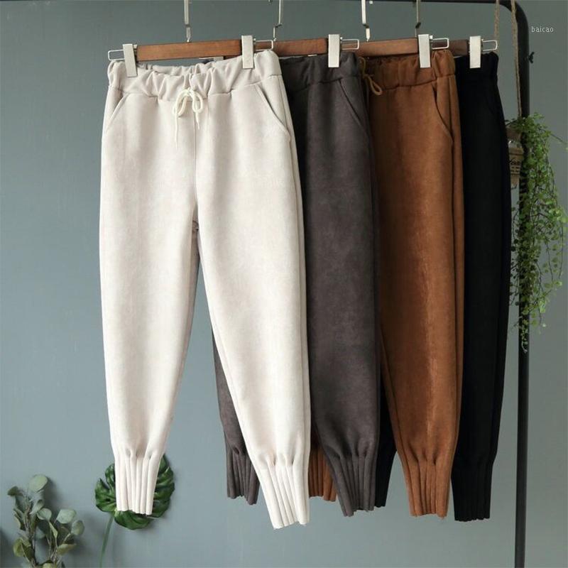 Women' Harem Pants With Pocket Leather Suede High Waist Women Sweatpants 2019 Spring Autumn Casual Loose Trousers Female Pants1, Pocket khaki
Women' Harem Pants With Pocket Leather Suede High Waist Women Sweatpants 2019 Spring Autumn Casual Loose Trousers Female Pants1, Pocket khaki