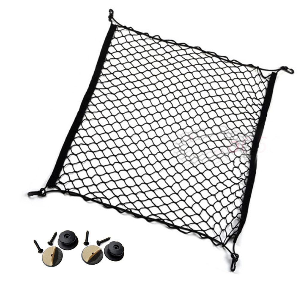 For Cadillac CT6 2018-2023 Car Auto vehicle Black Rear Trunk Cargo Baggage Organizer Storage Nylon Plain Vertical Seat Net