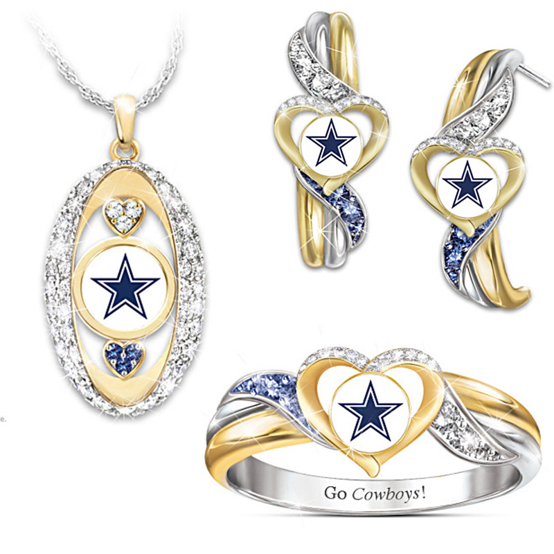 Cowboy Jewelry Set Love Diamond Entangled Ring Engagement Rings For Women Wedding Jewelry Wedding Rings Accessory Necklace Ring Earrings
Cowboy Jewelry Set Love Diamond Entangled Ring Engagement Rings For Women Wedding Jewelry Wedding Rings Accessory Necklace Ring Earrings