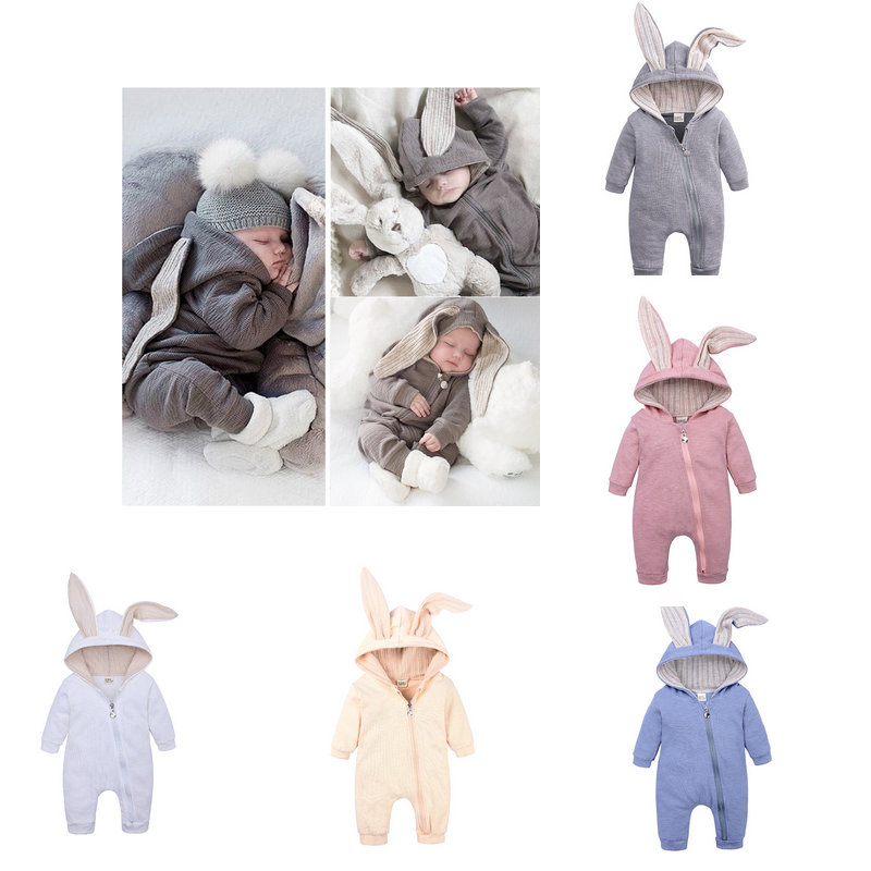 Retail Ins Baby big ears rabbit romper One-piece Rompers Infant Toddle Onesies Jumpsuits Kids triangular climbing clothes Children Clothing от DHgate WW