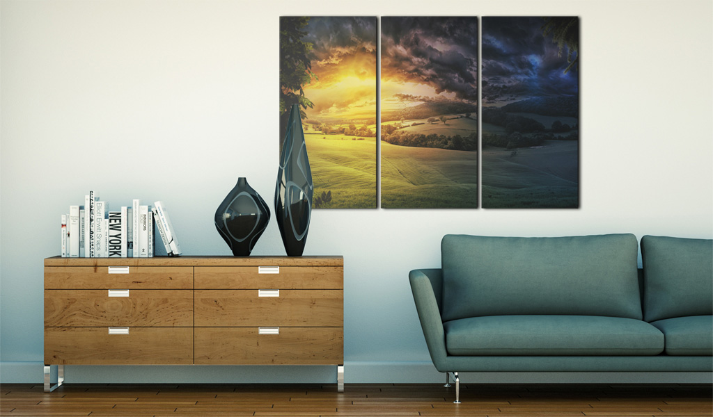 5 Panel Modern Printed Sea Wave Landscape Painting Picture Canvas Art Seascape Painting for Living Room No Frame No Frame Gift Oil Picture P
