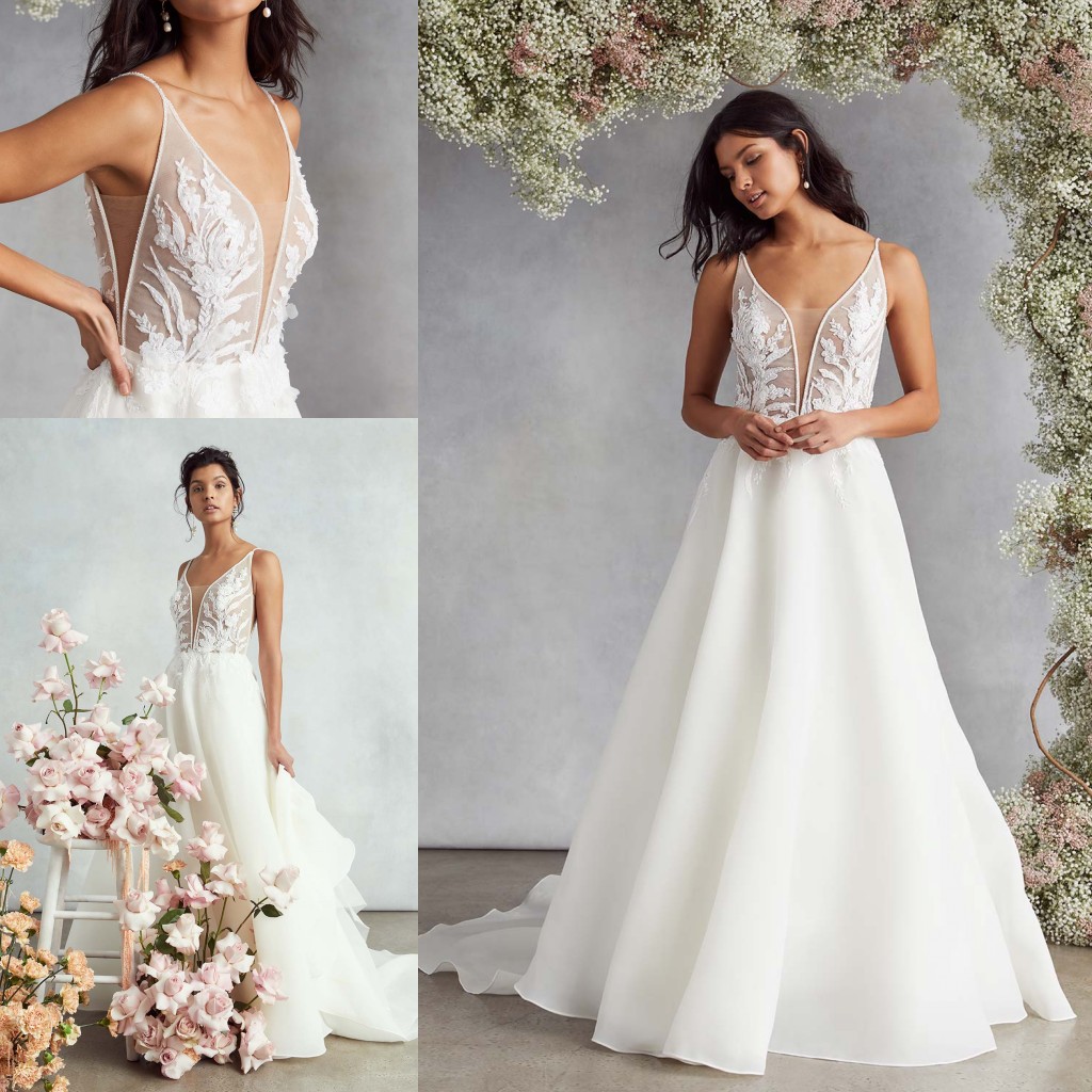A Line Wedding Dress Spaghetti Appliques Chiffon Wedding Dresses Sweep Train Boho Bridal Gowns, White
A Line Wedding Dress Spaghetti Appliques Chiffon Wedding Dresses Sweep Train Boho Bridal Gowns, White
