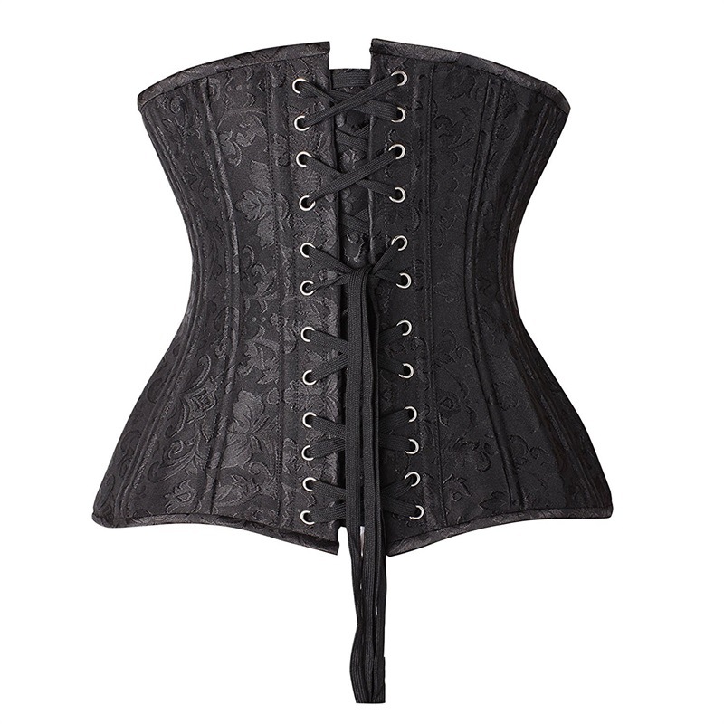 26 Double Boned Steel Bone Instant Shape Brocade Jacquard Plus Size Waist Trainer Body Shaper Underbust Corset Women Slim Modeling Belt 6XL