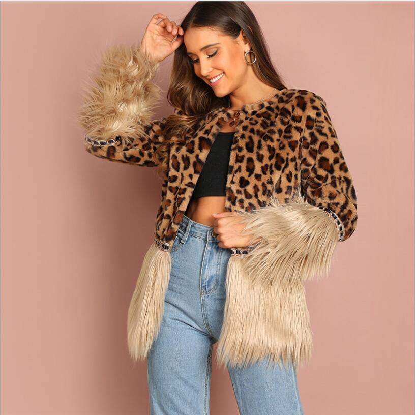 2019 Fashion Coats Woman Plus Size Fur Coats Women Faux Fur Jacket Leopard Print Panel Top Mid-Length Jacket, As pic
2019 Fashion Coats Woman Plus Size Fur Coats Women Faux Fur Jacket Leopard Print Panel Top Mid-Length Jacket, As pic