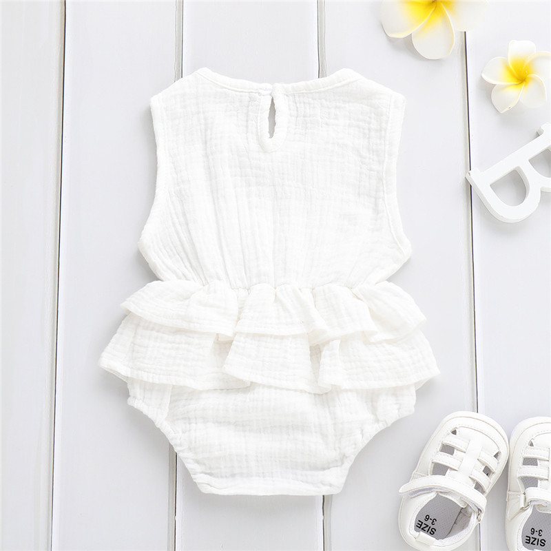 Newborn Cotton Linen Romper Kids Baby Girls Clothes Sleeveless Romper Cotton&Linen Toddler One-Piece Sunsuit Outfit Suite Clothing Sets