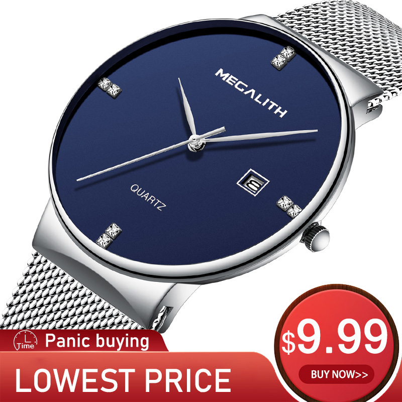 MEGALITH Men Watch 9.99$ Sport Waterproof Luminous Quartz Watch Steel Mesh Strap Wrist Watches Men Clock Wholesale Price 0047 LY191213, 0047-3roe gold
MEGALITH Men Watch 9.99$ Sport Waterproof Luminous Quartz Watch Steel Mesh Strap Wrist Watches Men Clock Wholesale Price 0047 LY191213, 0047-3roe gold