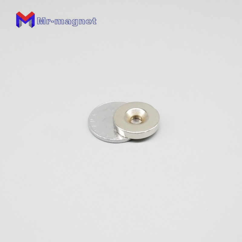 200pcs round diameter 20mm4mm hole 5mm magnets rare earth ndfeb neodymium magnetic countersunk 2045mm strong magnet 20x4x5