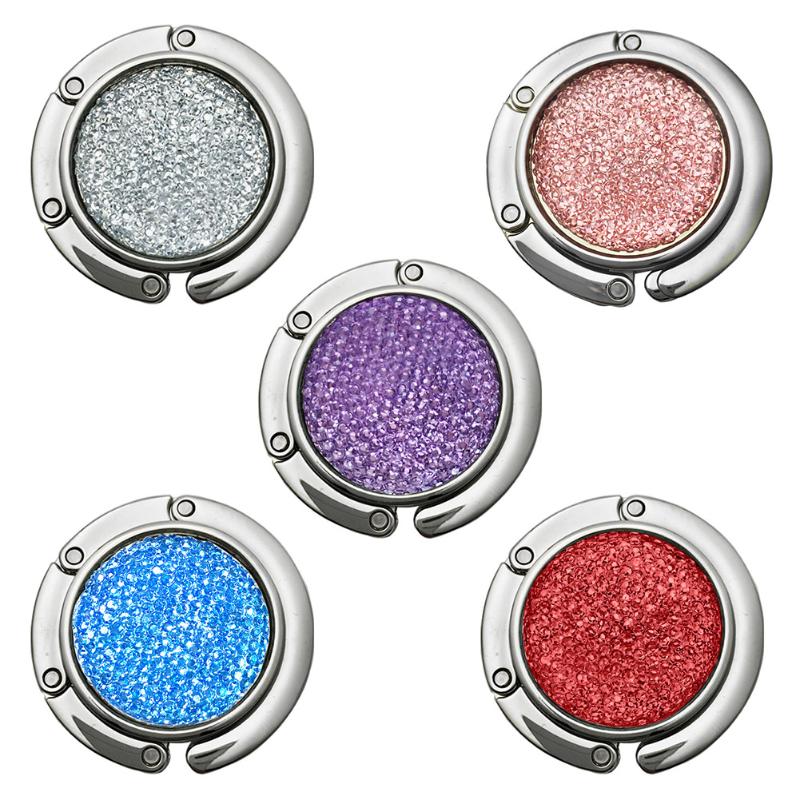 Durable Glittering Fold-Able Purse Stand  Stylish Zinc Alloy Table for Jewelry Display and Storage