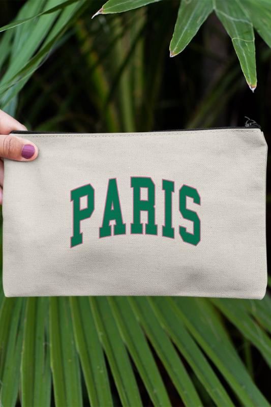 Angemiel Clutch Green Paris Portfolio Hand Makeup Bag