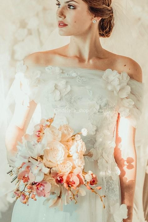 3d ral appliqued berta lace wedding dresses off shoulder pleats beads a e bridal gowns bride boho vestidos de novia