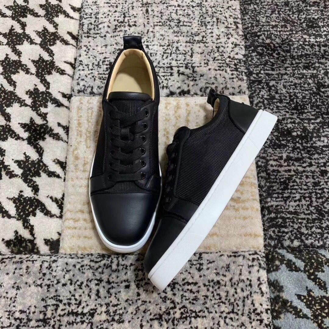 Christmas Gift -- Brand Men's Junior Black Leather Perfect Red Bottom Sneakers Fshion Designer Red Sole Casual Walking With Box, Men size 40-47
Christmas Gift -- Brand Men's Junior Black Leather Perfect Red Bottom Sneakers Fshion Designer Red Sole Casual Walking With Box, Men size 40-47