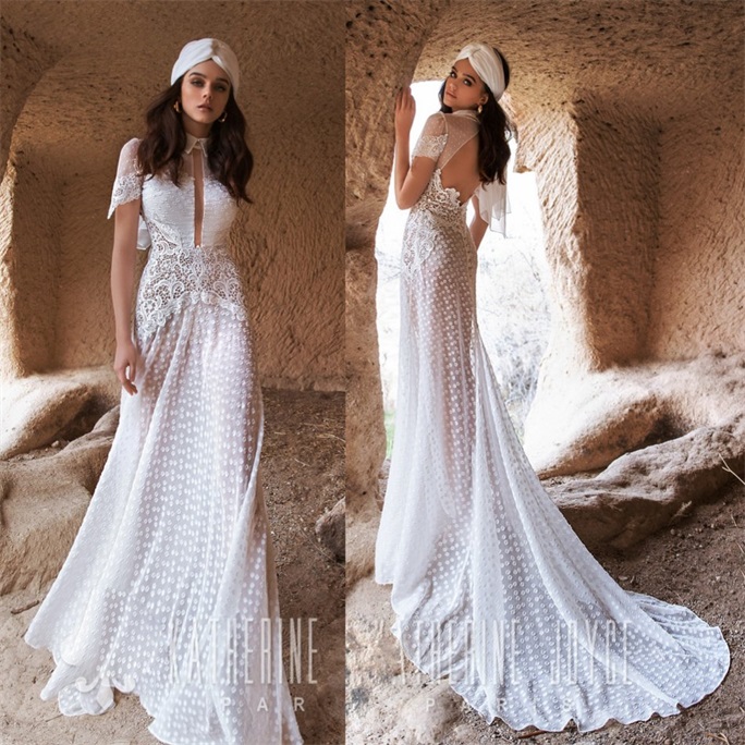 2020 Bohemian Wedding Dresses Jewel Neck A Line Lace Appliqued Vintage Boho Wedding Dress Sweep Train Plus Size Summer White Bridal Gowns, Water melon
2020 Bohemian Wedding Dresses Jewel Neck A Line Lace Appliqued Vintage Boho Wedding Dress Sweep Train Plus Size Summer White Bridal Gowns, Water melon