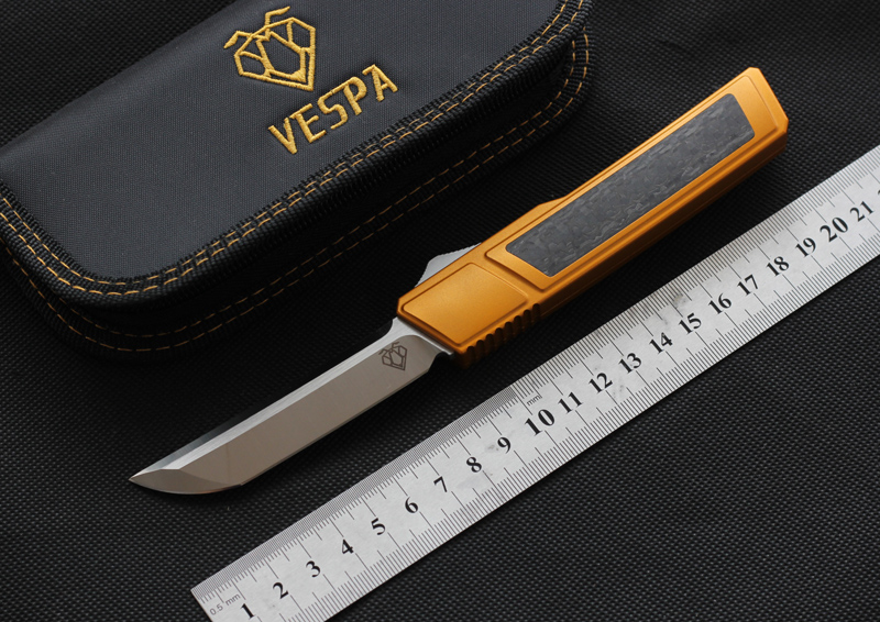 VESPA knives Ripper auto Tactical Combat knife D2 Blade Automatic knives outdoor camping hunting knife pocket kitchen Survival EDC knife
VESPA knives Ripper auto Tactical Combat knife D2 Blade Automatic knives outdoor camping hunting knife pocket kitchen Survival EDC knife