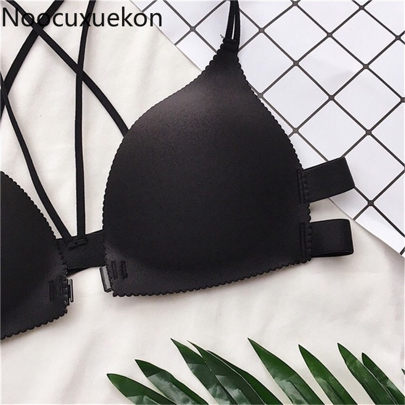 2019 New Arrival Fashion Designed Ladies Bra Women Sexy Solid Wireless Bra Breathable Chest Pad Wearing Comfortable