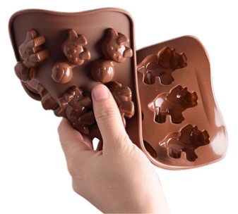 12 cavities dinosaurs shaped Hard Polycarbonate Chocolate Mould PC Candy Pasta Tool Injection PC Cake Mold