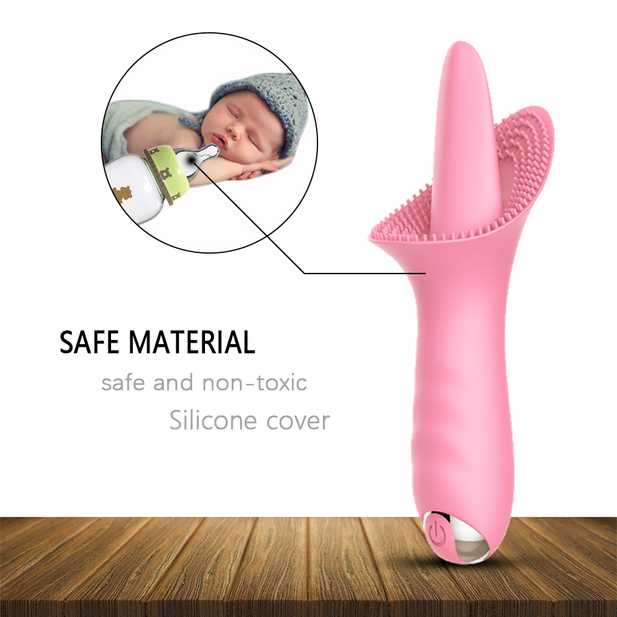 HWOK Tongue Lick Dildo Vibrators for Women Oral Massage G Point Clit Female Adult Sex Toy Stimulator Vagina Erotic Masturbator Y191015