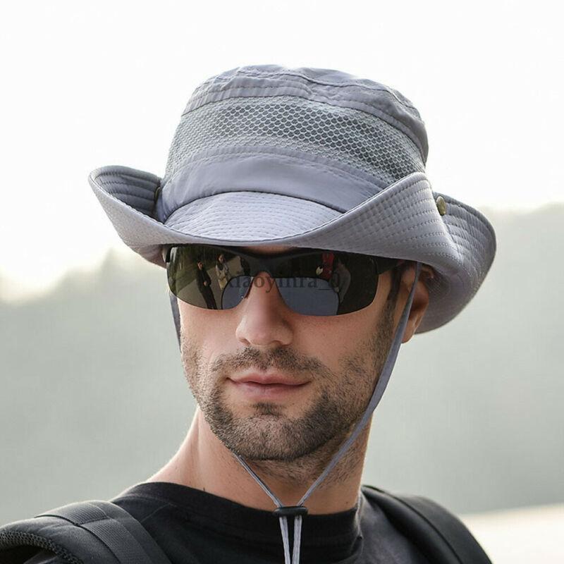 Men Women Bucket Hats Arctic Breathable Hat Heatstroke UV Protection Sunshade Cooling Caps