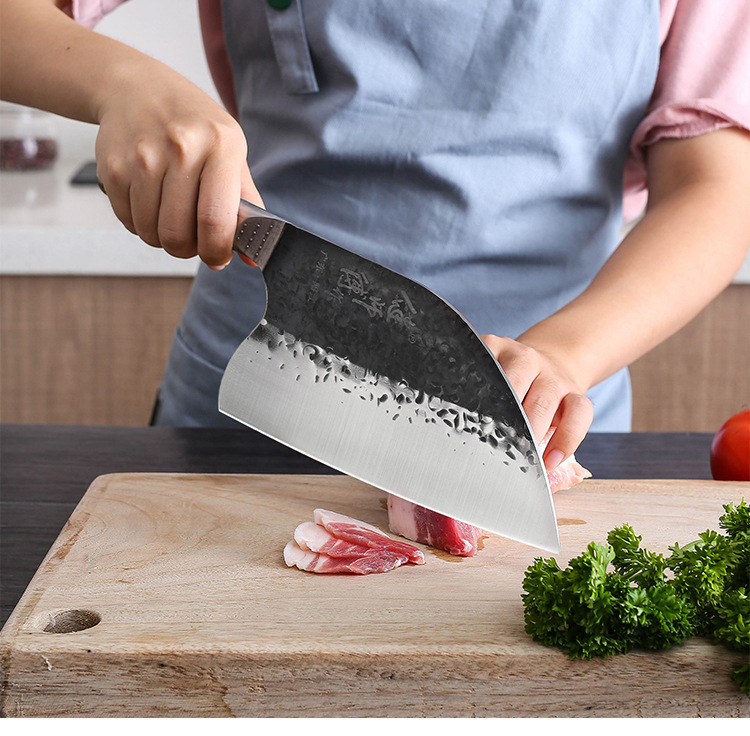 Kitchen Knife HandmadeTraditional Chinese Forged knife Cleaver Chef Slicing Meat Tool Blade
Kitchen Knife HandmadeTraditional Chinese Forged knife Cleaver Chef Slicing Meat Tool Blade