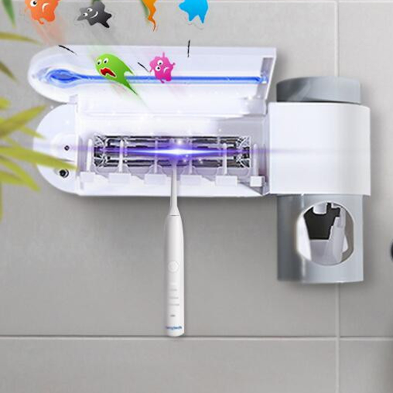 3 in1 Antibacteria UV Light Ultraviolet Sterilizer Toothbrush Holder Cleaner Bathroom Organizer Automatic Toothpaste Dispenser EU/UK/US Plug
3 in1 Antibacteria UV Light Ultraviolet Sterilizer Toothbrush Holder Cleaner Bathroom Organizer Automatic Toothpaste Dispenser EU/UK/US Plug