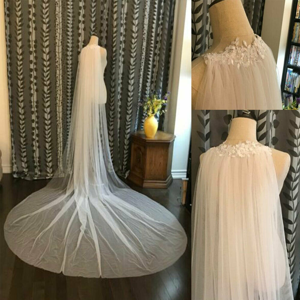2019 New White Ivory Wedding Cape Bride Veil Long Bridal Shawl Jacket Cathedral Length Lace Women Custom Made
2019 New White Ivory Wedding Cape Bride Veil Long Bridal Shawl Jacket Cathedral Length Lace Women Custom Made