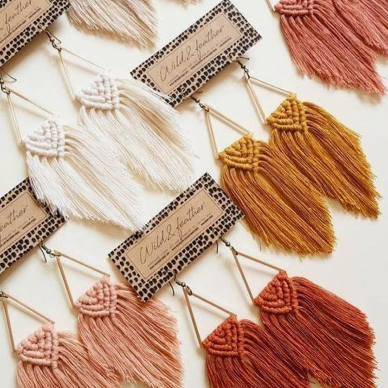 Dangle & Chandelier Dvacaman Boho Weave Macrame Earrings Triangle Ethnic Feather Fringe Tassel Bridesmaid Gifts Wedding Jewelry Accessories
Dangle & Chandelier Dvacaman Boho Weave Macrame Earrings Triangle Ethnic Feather Fringe Tassel Bridesmaid Gifts Wedding Jewelry Accessories
