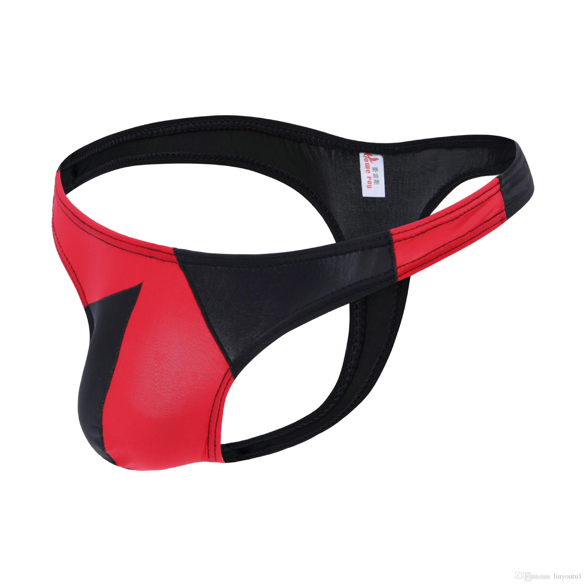 2020 Mens Underwear U Convex Thin Ice Silk Low Waist Contrast Color Men Thongs and G Strings Gay Underwear