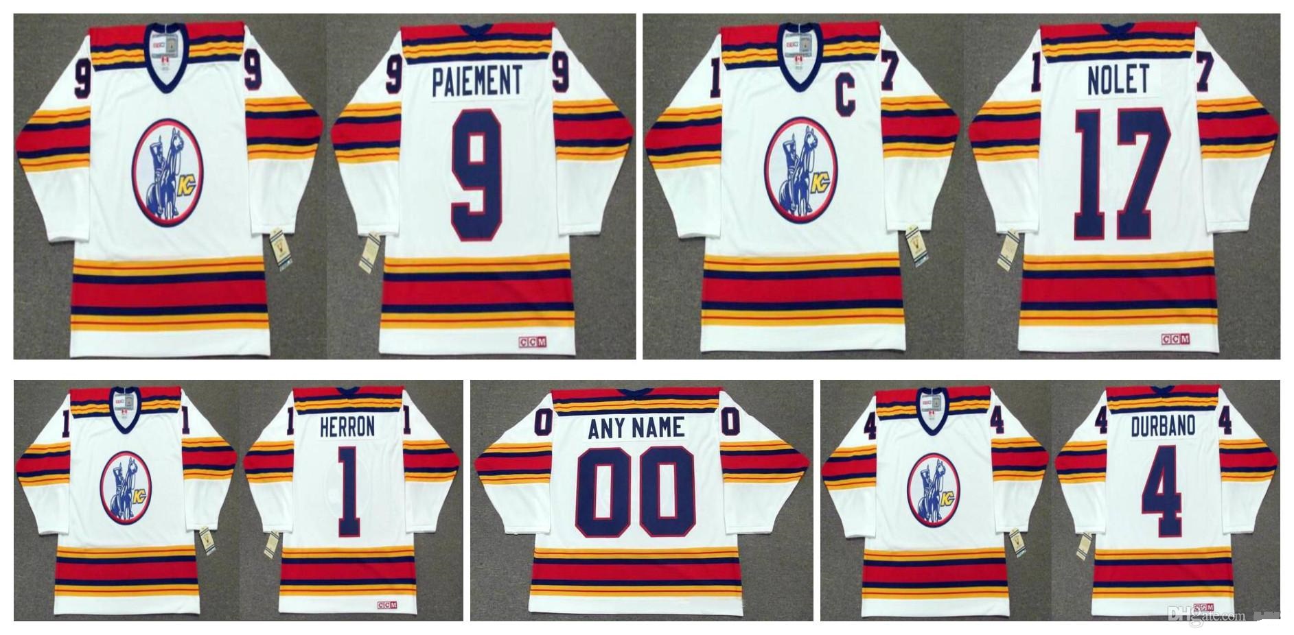 Vintage Kansas City Scouts Jersey 1 DENIS HERRON 4 STEVE DURBANO 9 WILF PAIEMENT 17 SIMON NOLET White Custom Name Number Retro CCM Hockey, Colour 3
Vintage Kansas City Scouts Jersey 1 DENIS HERRON 4 STEVE DURBANO 9 WILF PAIEMENT 17 SIMON NOLET White Custom Name Number Retro CCM Hockey, Colour 3