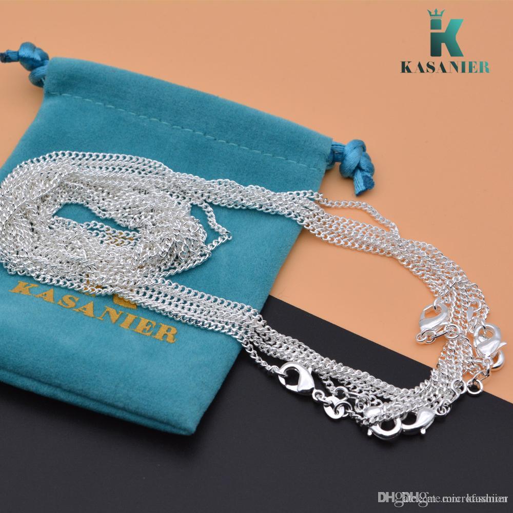10 pcs Wholesale 2.2MM 16 - 24 inches 925 Silver Necklace Fashion Jewelry for Woman And Men gift + 925 lobster clasps tag Factory price
10 pcs Wholesale 2.2MM 16 - 24 inches 925 Silver Necklace Fashion Jewelry for Woman And Men gift + 925 lobster clasps tag Factory price