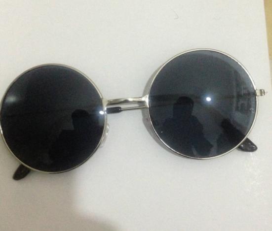 Children Gothic Sunglasses kids Round Mirrored Lens Gold Metal Frame Glasses Girl Boy Sunblock colorful