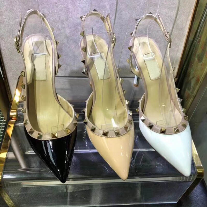 2018 Women Pumps Wedding Shoes Woman High Heels sandal Nude Fashion Ankle Straps Rivets Shoes Sexy 000000H0igh Heels Bridal Shoes Size +BOX, Black
2018 Women Pumps Wedding Shoes Woman High Heels sandal Nude Fashion Ankle Straps Rivets Shoes Sexy 000000H0igh Heels Bridal Shoes Size +BOX, Black