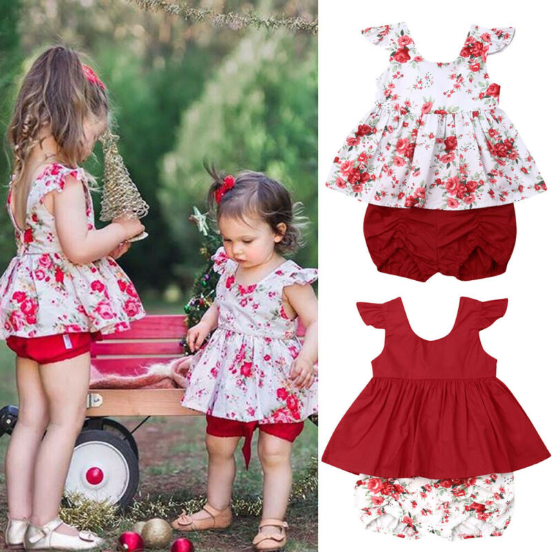Baby Summer Clothing 0-3Y Infant Baby Girls Xmas Clothes Sets Ruffles Short Sleeve Dress Tops+Shorts Bottoms 2pcs Sets
Baby Summer Clothing 0-3Y Infant Baby Girls Xmas Clothes Sets Ruffles Short Sleeve Dress Tops+Shorts Bottoms 2pcs Sets