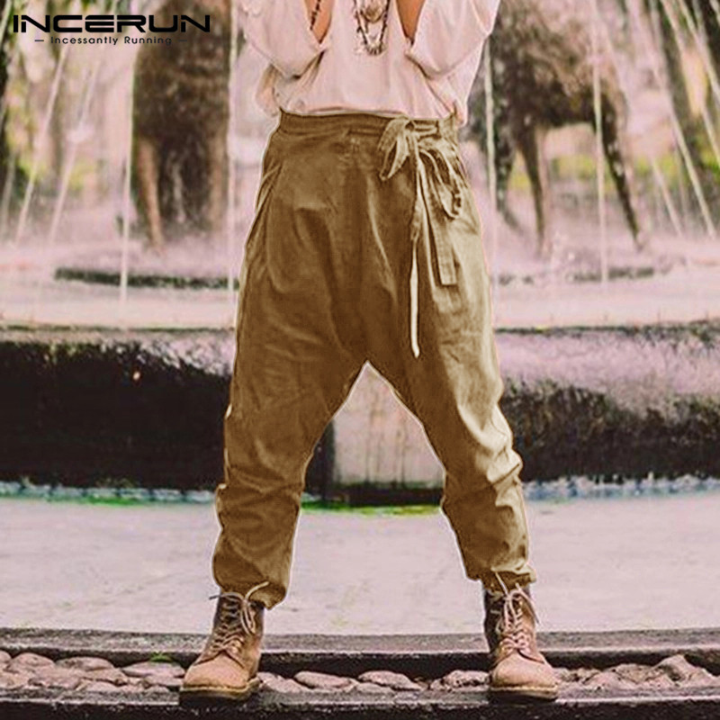 INCERUN Fashion Men Casual Pants Lace Up Zipper Joggers Loose 2019 Trousers Men Solid Color Streetwear With Belt Pants Plus Size, Khaki pants
INCERUN Fashion Men Casual Pants Lace Up Zipper Joggers Loose 2019 Trousers Men Solid Color Streetwear With Belt Pants Plus Size, Khaki pants