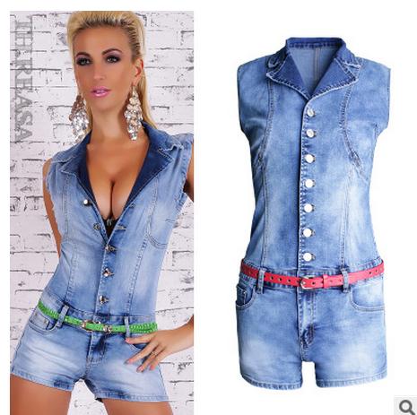 2019 Womens Sexy Denim Jumpsuits Sleeveless Summer Jeans Rompers Fashion Cowboy Jumpsuits Slim Single Breasted Jeans Rompers K09, As the picture
2019 Womens Sexy Denim Jumpsuits Sleeveless Summer Jeans Rompers Fashion Cowboy Jumpsuits Slim Single Breasted Jeans Rompers K09, As the picture
