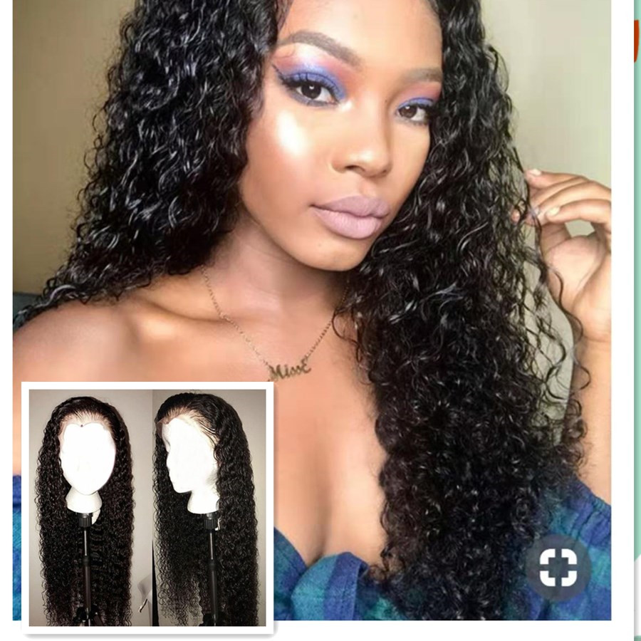 Curly brazilian lace front wig 360 full Human Hair Wigs-Glueless 130% Density Virgin Remy Wigs For Black Woman diva1 water wave