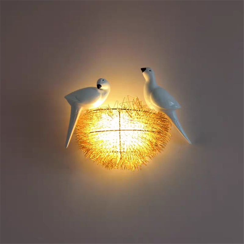 Gold Bird Nest Led Wall Lamp Modern Home Decor Bedroom Bedside Lamp 3D Birds Wall Sconce for Children Living Room Lights
Gold Bird Nest Led Wall Lamp Modern Home Decor Bedroom Bedside Lamp 3D Birds Wall Sconce for Children Living Room Lights