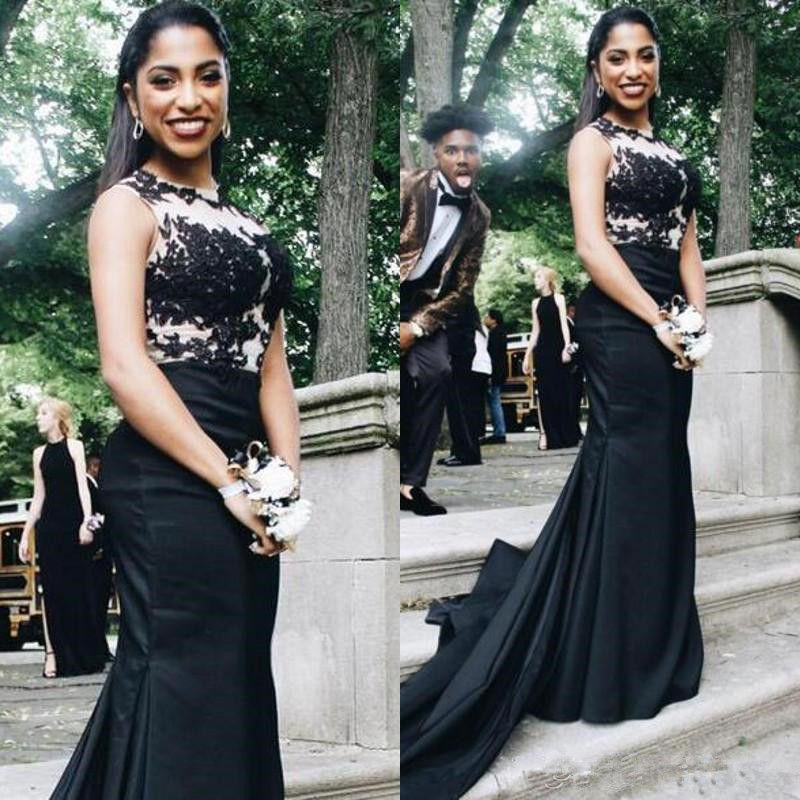 Mermaid Black Prom Dresses Sheer Jewel Neck Sleeveless Vintage Lace Appliques Top Custom Made Evening Party Gowns with Court Train 79, Gray
Mermaid Black Prom Dresses Sheer Jewel Neck Sleeveless Vintage Lace Appliques Top Custom Made Evening Party Gowns with Court Train 79, Gray