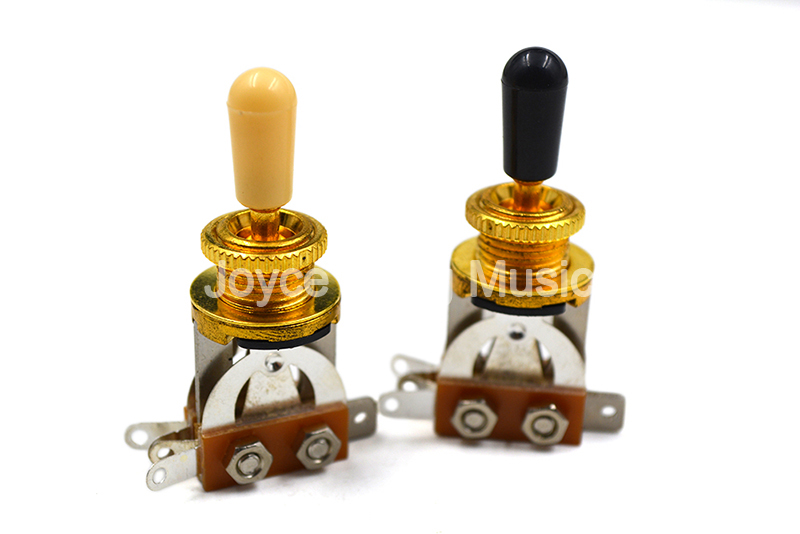 

Niko Gold Plated 3 Way Selector LP Electric Guitar Pickup Switches Guitar Toggle Lever Cream/Black