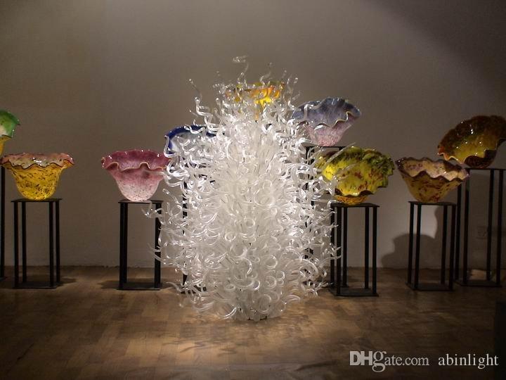 Customized Decorative Glass Sculpture Floor Lamps Lobby Decoratived Delicate Standing Art Fantastic Decor Murano