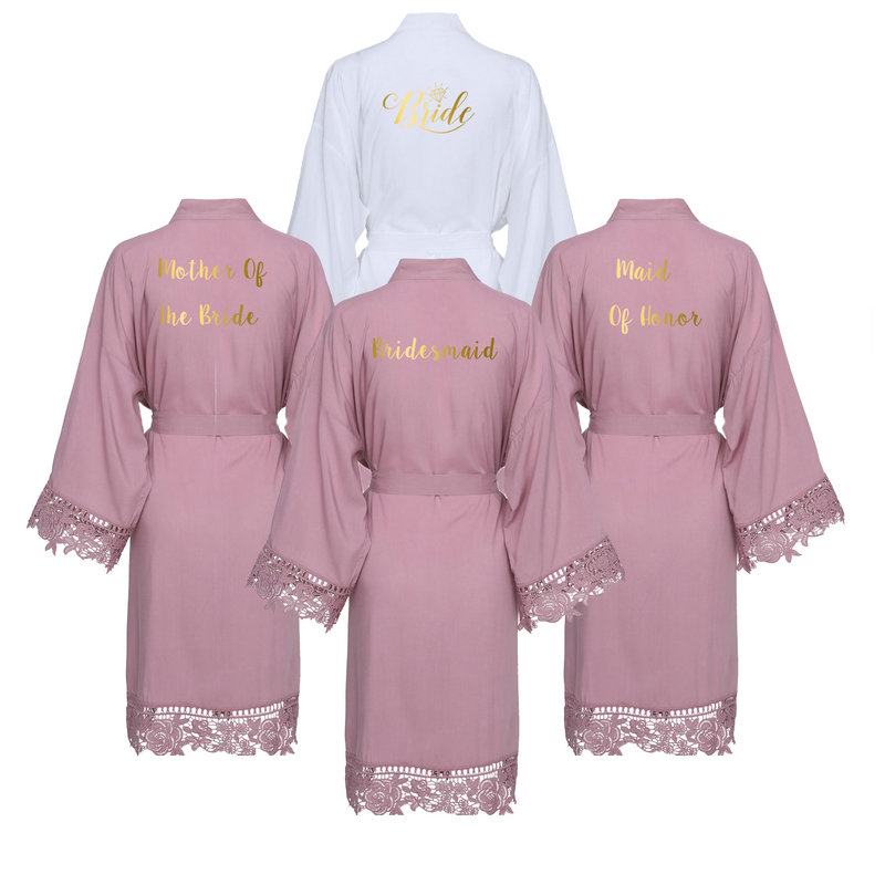 2020 New Mauve Solid Cotton Kimono Robes with Lace Trim Women Wedding Bridal Robe Bathrobe Sleepwear White, Mauve bridesmaid
2020 New Mauve Solid Cotton Kimono Robes with Lace Trim Women Wedding Bridal Robe Bathrobe Sleepwear White, Mauve bridesmaid