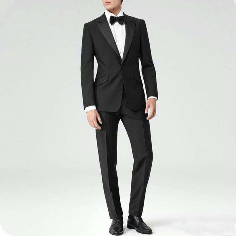 Men Black Suits Groomsmen Wedding Tuxedo for Man Blazer Wide Peaked Lapel 2Piece Slim Fit Terno Masculino Costume Homme, Same as image
Men Black Suits Groomsmen Wedding Tuxedo for Man Blazer Wide Peaked Lapel 2Piece Slim Fit Terno Masculino Costume Homme, Same as image
