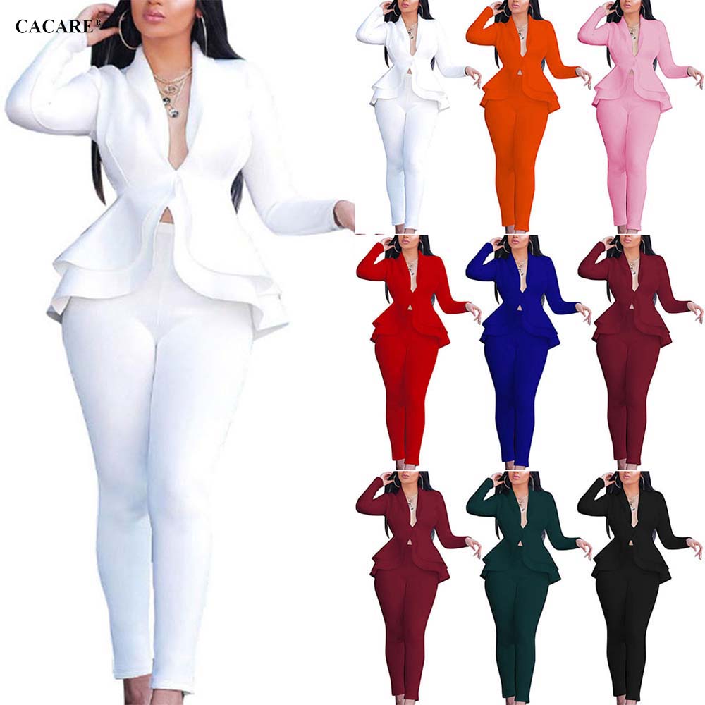 Sexy Women Sets Clothes 2 Pieces 2020 Pants and Top Elegant for Work Party Tracksuit Outfits F0566 with Waist Ruffles 8 Choices, White
Sexy Women Sets Clothes 2 Pieces 2020 Pants and Top Elegant for Work Party Tracksuit Outfits F0566 with Waist Ruffles 8 Choices, White