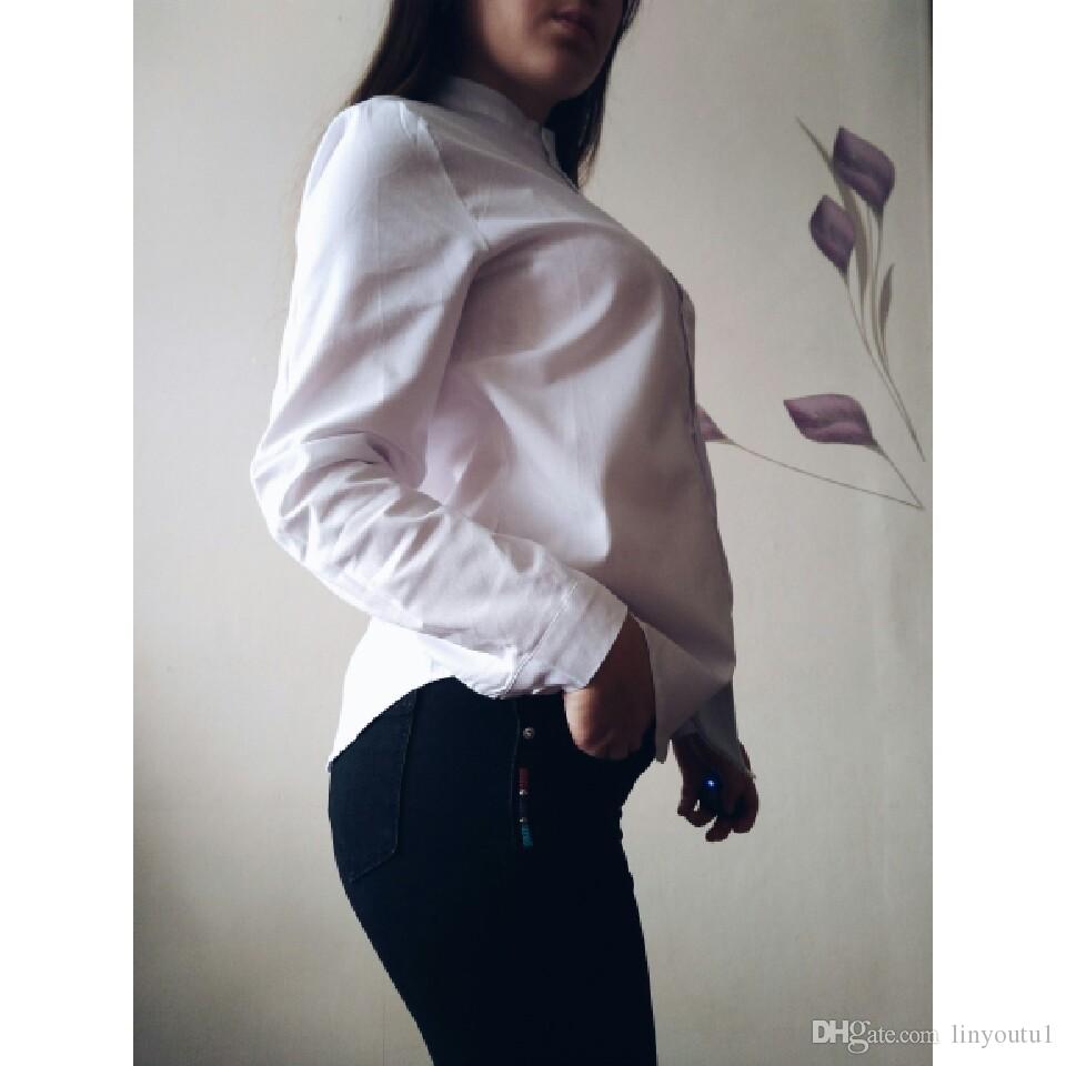 Long Sleeve White Blue Womens Oxford Shirts Plus Size 2020 New Casual Woman Office Blouse Female Wear High Quality Ladies Tops