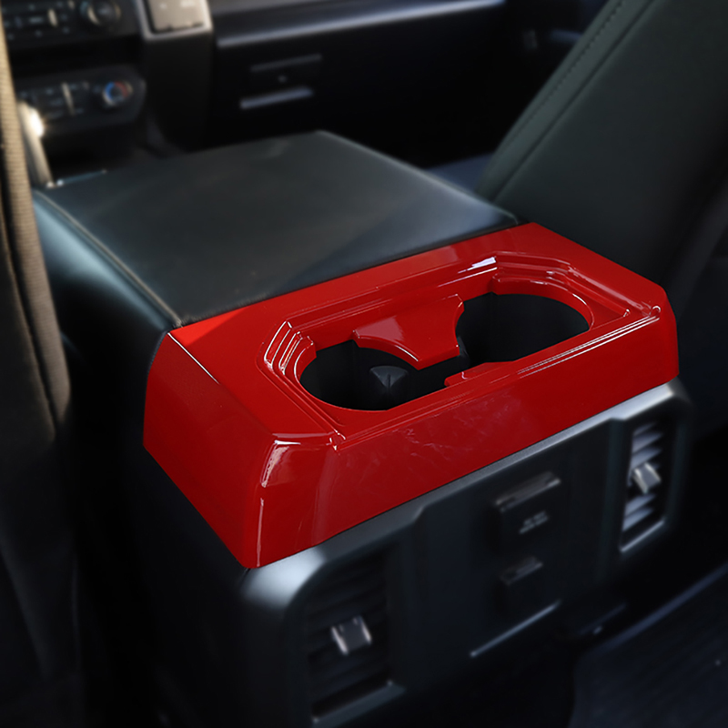 Handle Box Rear Cup Holder Trim Decorative For Ford F150 2016+ High Quality Car Interior Accessories