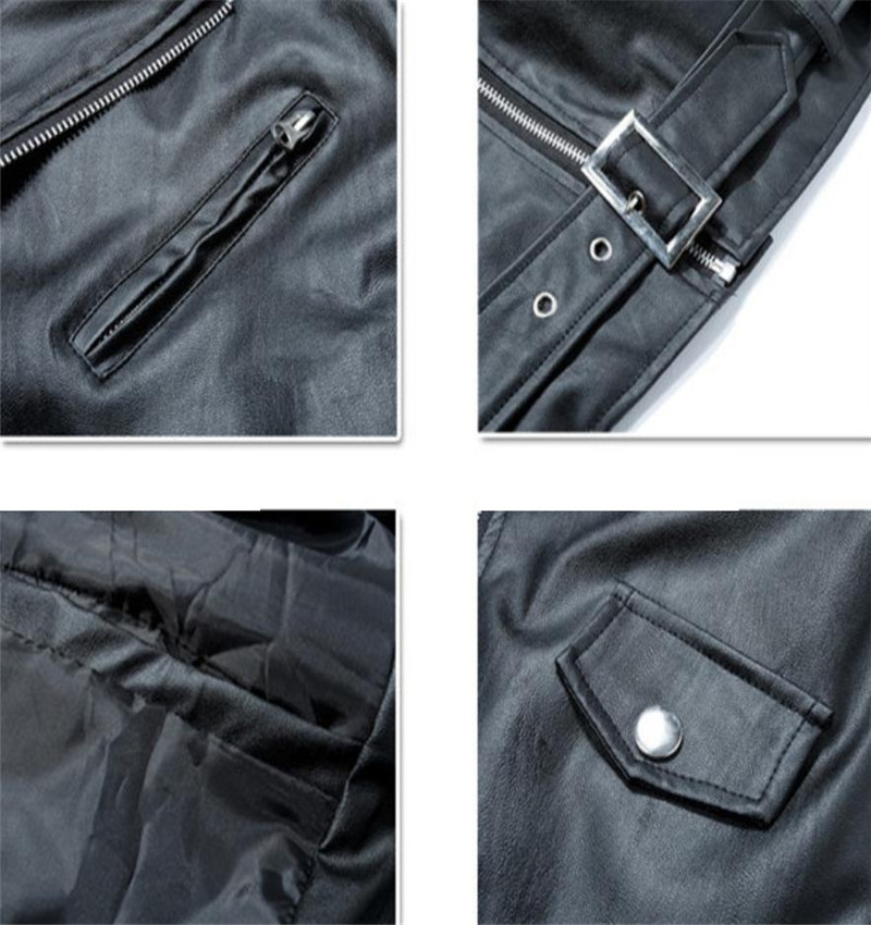 Spring Autumn and Winter Korean S-4XL 5XL Personality Handsome Men Pu Leather Jacket Coats Fashionable Punk Fan Vehicle Clothing